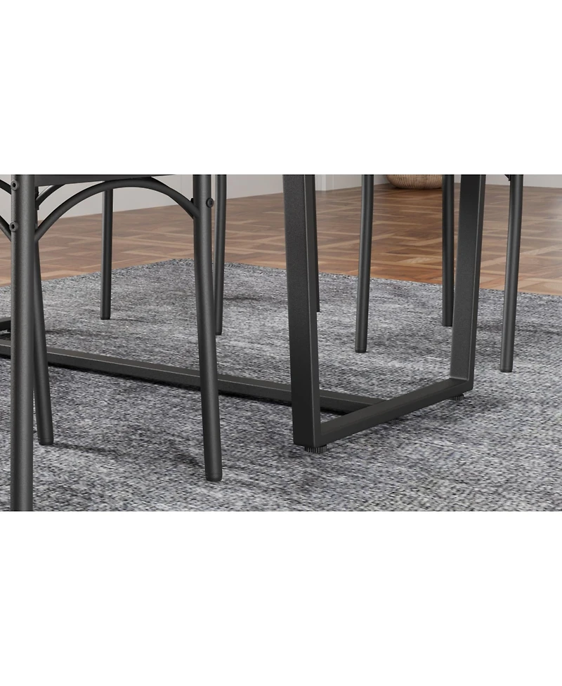 Streamdale Furniture Four-piece set table and chair with backrest, industrial style, solid structure