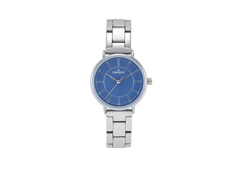 Peugeot Women's Watch 30mm Blue Dial Sleek Stainless Steel Bracelet