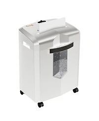 Bonsaii Micro Cut Shredder, Portable, 12-sheet, P-4 Security, 60-min run, Cd/Credit Card, Jam-Proof, 4.2 Gal Bin, White/Gray