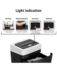 Bonsaii 15-Sheet Office Paper Shredder, 40-min run, Heavy-Duty, Crosscut, Anti-Jam, P-4 Security, Shreds Paper/Cd/Cards, 5 Gal Bin