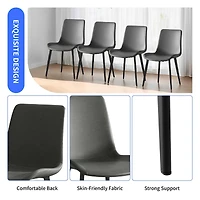 Streamdale Furniture Upholstered Faux Leather Dining Chairs (Set of 2)