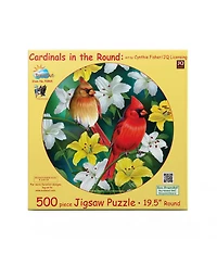 SunsOut Cardinals in the Round 500 piece Jigsaw Puzzle for Adults Round