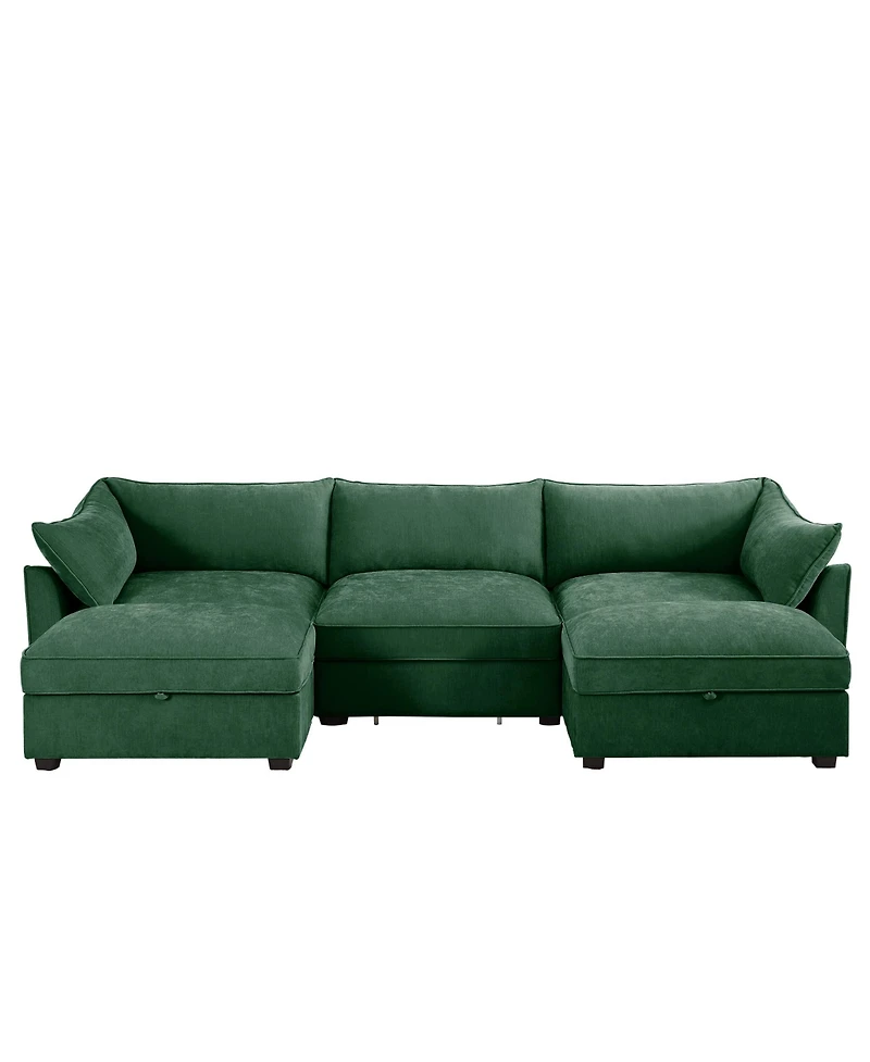 Streamdale Furniture U Shape 3 Seater Sofa with Ottomans