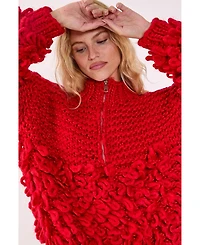 Nasty Gal Women's Loopy Quarter Zip Sweater