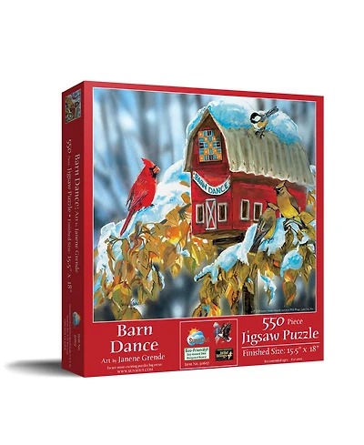 SunsOut Barn Dance 550 piece Jigsaw Puzzle for Adults Christmas