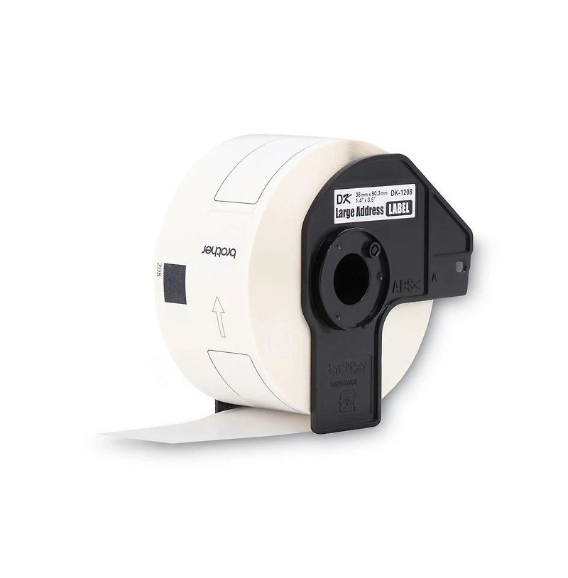 Brother DK1208 1.4 in. x 3.5 in. Die-Cut Address Labels - White (1-Roll