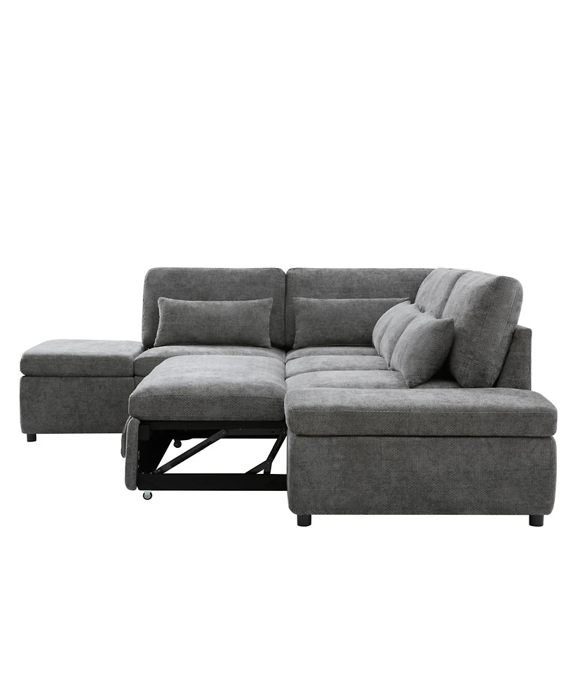 Streamdale Furniture 107" Modular Sectional Sofa with Ottoman