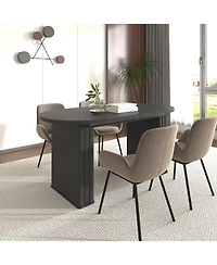 Streamdale Furniture Seats 4-8 Extendable Oval Dining Table