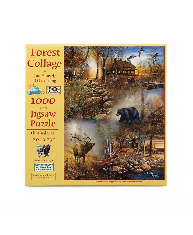 SunsOut Forest Collage 1000 piece Jigsaw Puzzle for Adults
