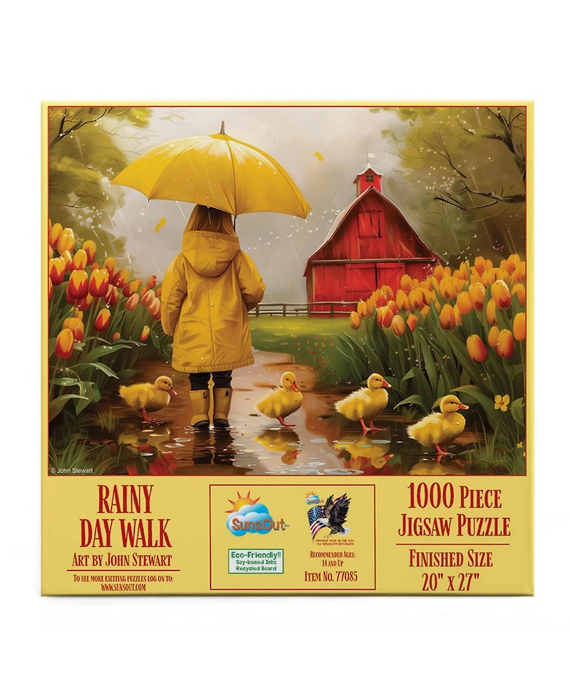 SunsOut Rainy Day Walk 1000 piece Jigsaw Puzzle for Adults