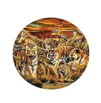 SunsOut Tigers Galore 500 piece Jigsaw Puzzle for Adults Round