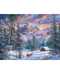SunsOut Christmas in the Mountains 500 piece Jigsaw Puzzle for Adults Christmas