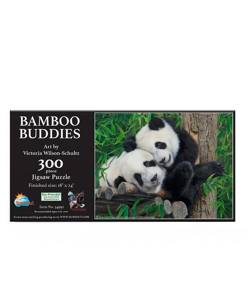SunsOut Bam Boo Panda Buddies 300 piece Jigsaw Puzzle for Adults
