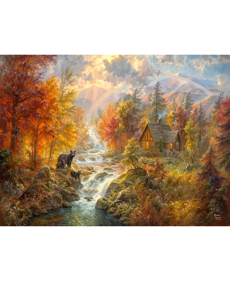 SunsOut Autumn at Rainbow Falls 1000 piece Jigsaw Puzzle for Adults