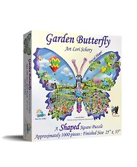 SunsOut Garden Butterfly 1000 piece Jigsaw Puzzle for Adults Special Shape