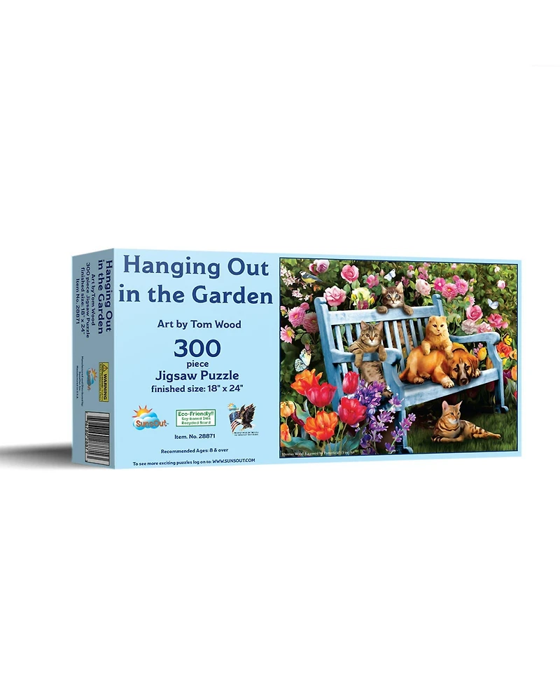 SunsOut Hanging Out in the Garden 300 piece Jigsaw Puzzle for Adults