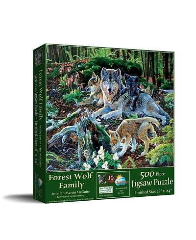 SunsOut Forest Wolf Family 500 piece Jigsaw Puzzle for Adults