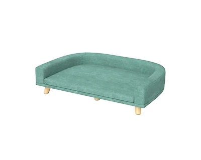 Zeus & Ruta Green Washable Cushion Large Cat Sofa Bed