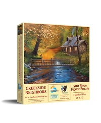 SunsOut Creekside Neighbors 500 piece Jigsaw Puzzle for Adults