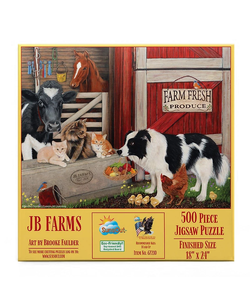SunsOut Jb Farms 500 piece Jigsaw Puzzle for Adults