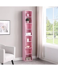 Streamdale Furniture Wavy 8-Layer Adjustable Bookshelf