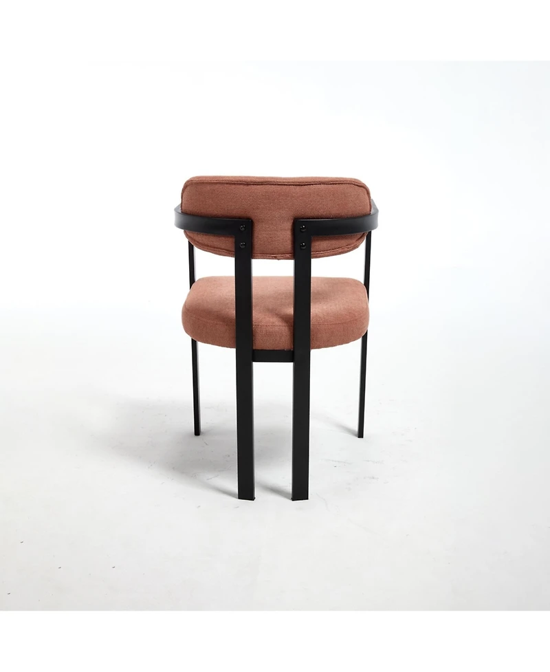 Streamdale Furniture Boucle Dining Chairs Set of 2, Mid-Century Modern,Metal Legs