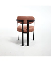 Streamdale Furniture Boucle Dining Chairs Set of 2, Mid-Century Modern,Metal Legs