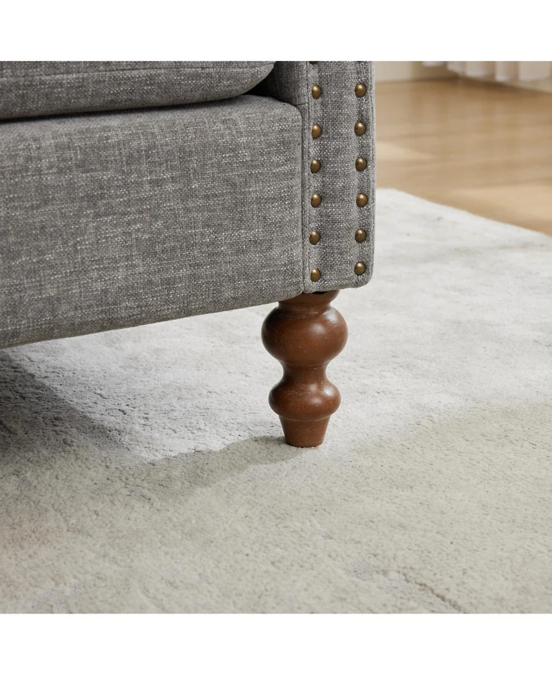 Streamdale Furniture Upholstered Chaise Lounge Sleeper Sofa Daybed with Pillows