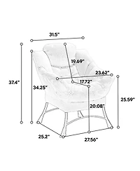 Streamdale Furniture Lazy Lounge Chair with Ottoman - Light Green