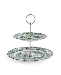 Spode Heritage Green Italian 2-Tier Cake Stand