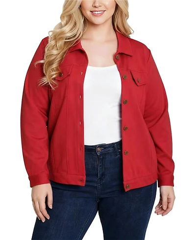 Ny Collection Plus Size Long Sleeve Ponte Jacket