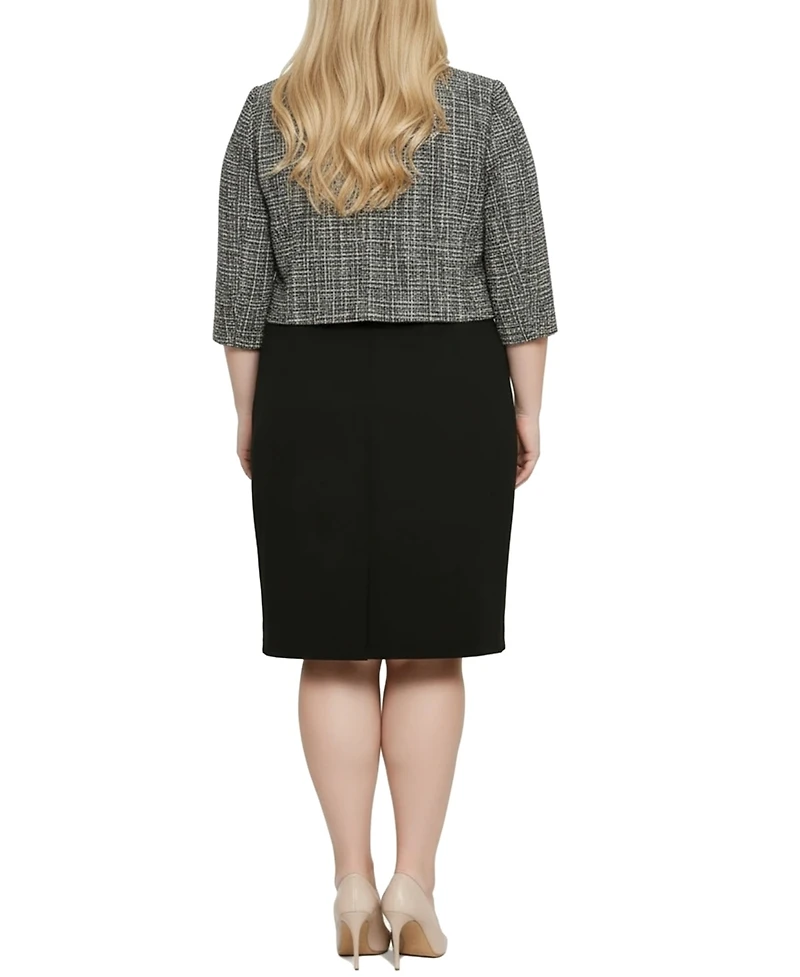 Ny Collection Plus 2 Piece Jacket and Dress Set