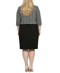 Ny Collection Plus 2 Piece Jacket and Dress Set
