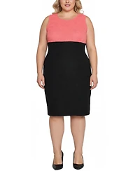 Ny Collection Plus Long Sleeve Ponte Cropped Jacket