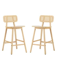 Streamdale Furniture Bari Indoor Wood Barstool, Set of 2