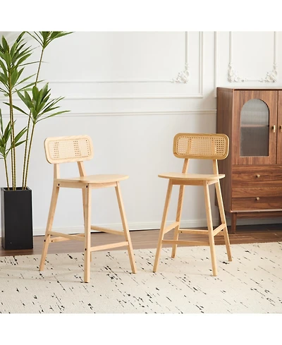 Streamdale Furniture Bari Indoor Wood Barstool, Set of 2