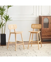 Streamdale Furniture Bari Indoor Wood Barstool, Set of 2