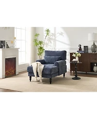 Streamdale FurnitureBlue Modern Chaise Lounge Sofa Recliner