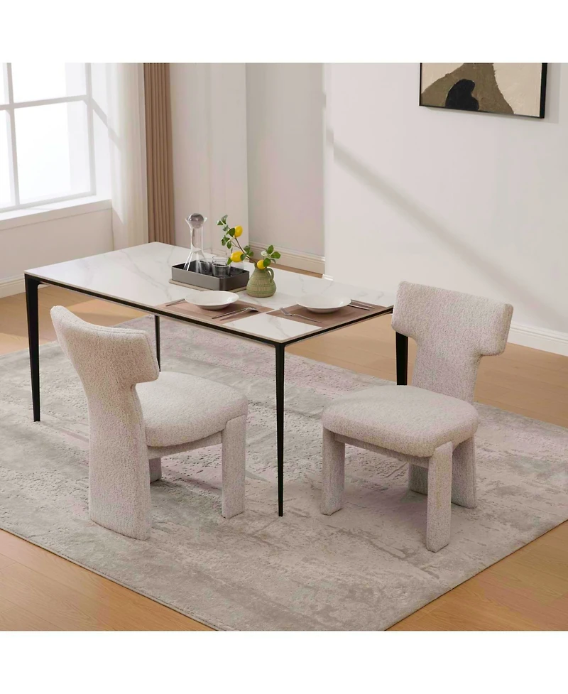 Streamdale Furniture Chenille Dining Chairs (Set of 2)