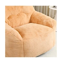 Cesicia Bean Bag Sofa with Armrests High-Density Foam Stuffed Lazy for Adults Removable Cover