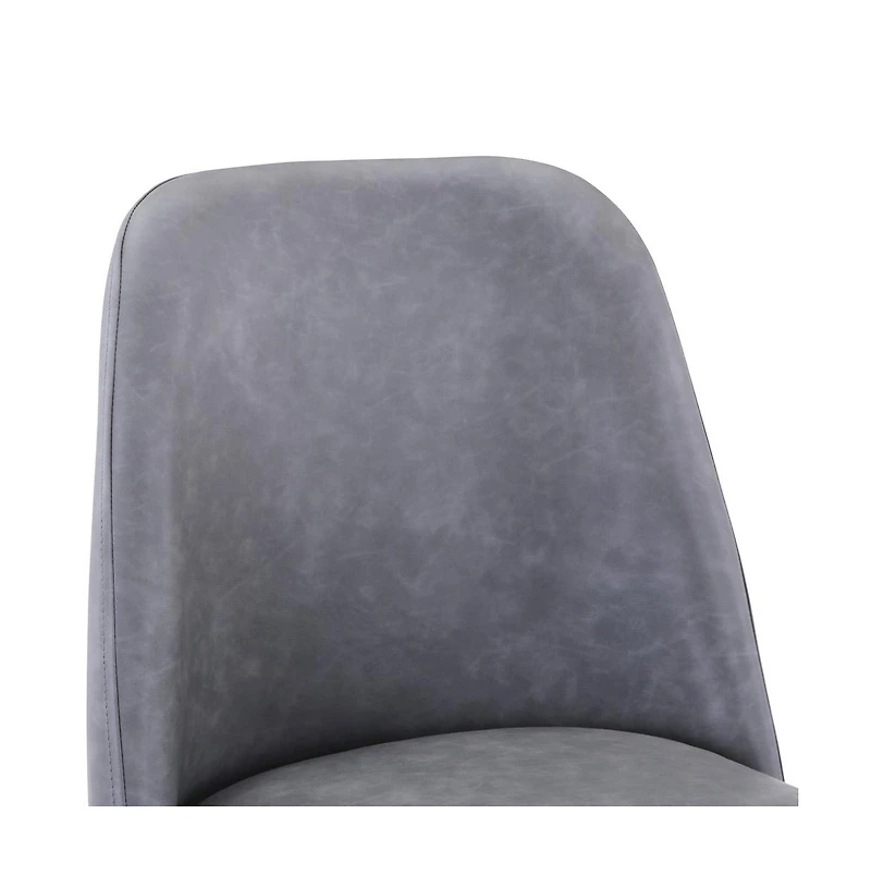 Jofran Mid-Century Modern Faux Leather Upholstered Counter Height Barstool (Set of 2