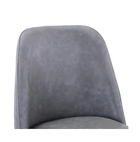 Jofran Mid-Century Modern Faux Leather Upholstered Counter Height Barstool (Set of 2