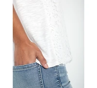 Liverpool Los Angeles Women's Sleeveless Lace Knit Top