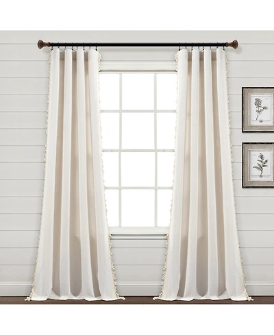 Linen Tassel Window Curtain Panel
