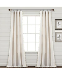 Linen Tassel Window Curtain Panel