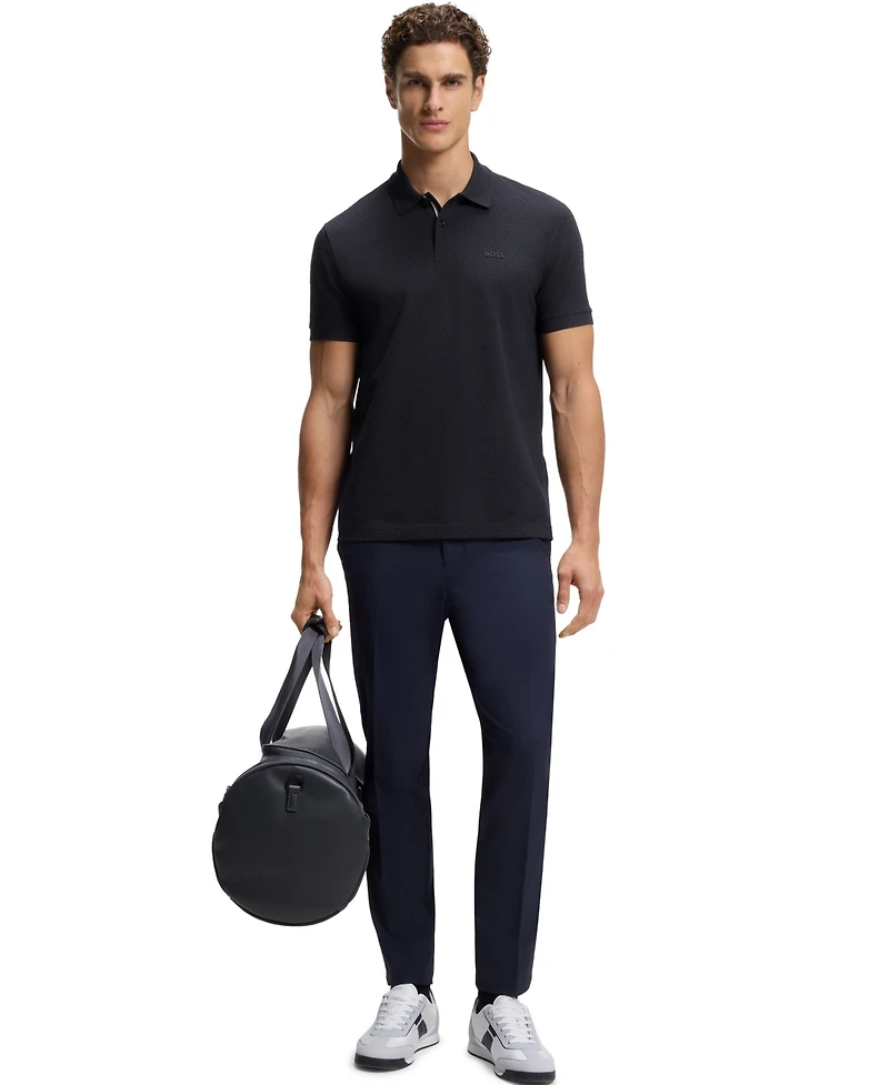 Boss by Hugo Boss Men's Cotton-Pique Printed Pattern Polo Shirt