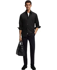 Boss by Hugo Men's Regular-Fit Stretch-Cotton Dobby Dress Shirt