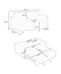 Streamdale Furniture Convertible Sofa with Pull-Out Bed