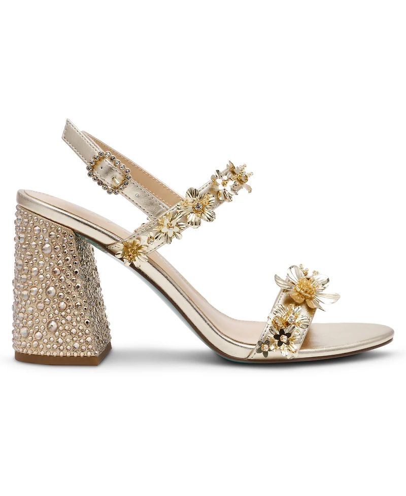 Betsey Johnson Women's Drue Block Heel Dress Sandals