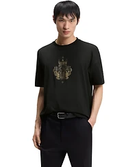 Boss by Hugo Men's Cotton-Jersey Logo Artwork T-Shirt